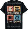 Write Shoot Edit Repeat Filmmaker Movie Director Filmmaking T Shirts Cotton Humor Streetwear Tee Short Sleeve Unisex Clothing