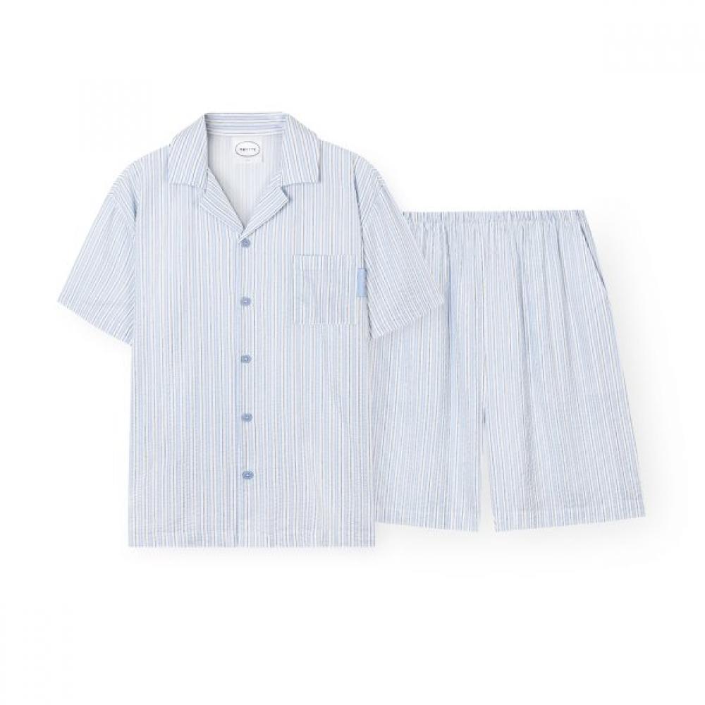 Orcite Men S Short Sleeve Pajama Set H111 Azurday L