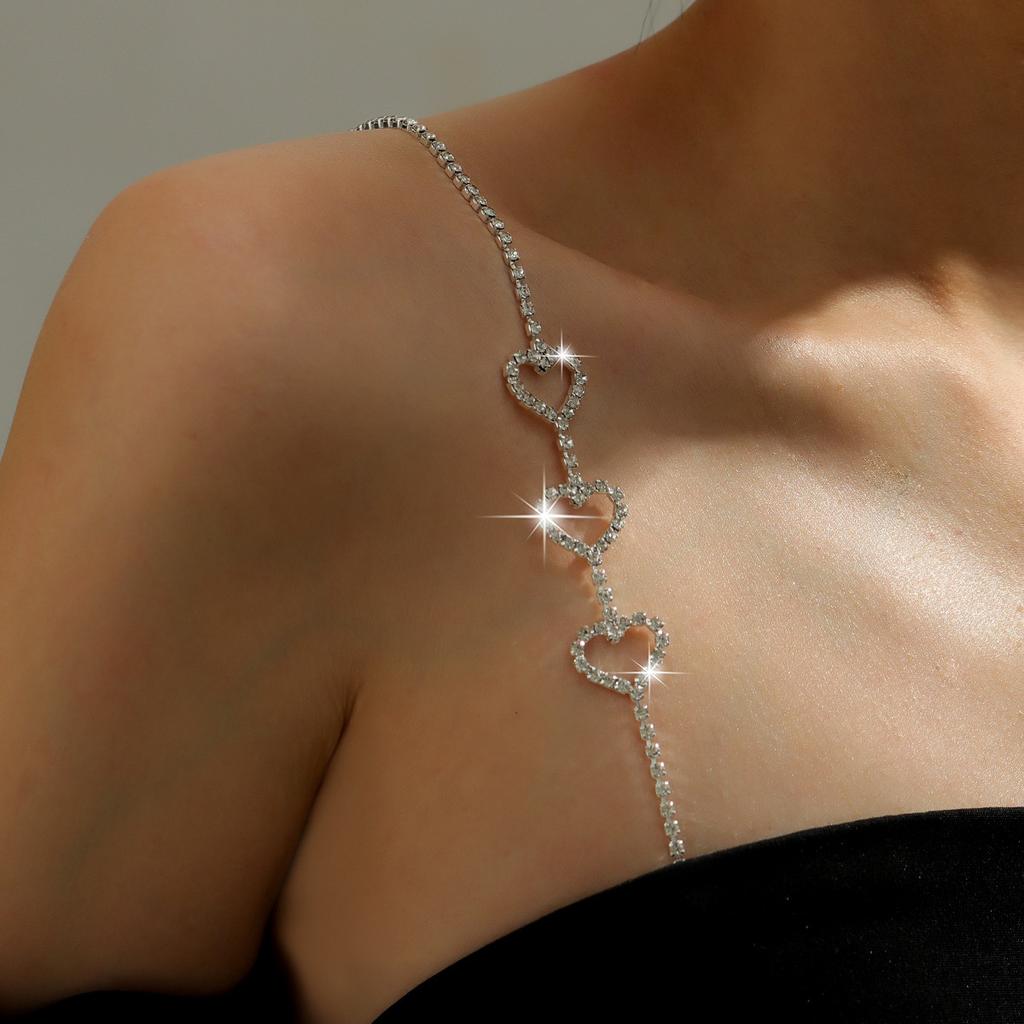 Adjustable Rhinestone Thin Bra Strap Butterfly Heart Crown Pendant Replacement Shoulder Strap Women Wedding Party Dress Accessory