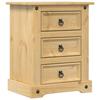 VidaXL Corona Bedside Table 53x39x66 Cm Solid Pine Wood, Bedside Furniture, Side Table, Bed Cabinet, Cabinet of 4005659