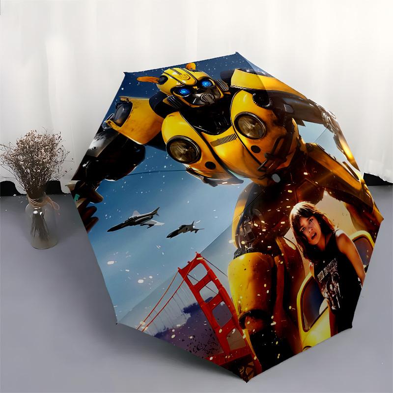 Bumblebee, Transformers Automatic Opening and Closing, 8 Rib Structure Portable Umbrella, Suitable for Men and Women In All Seasons  Perfect