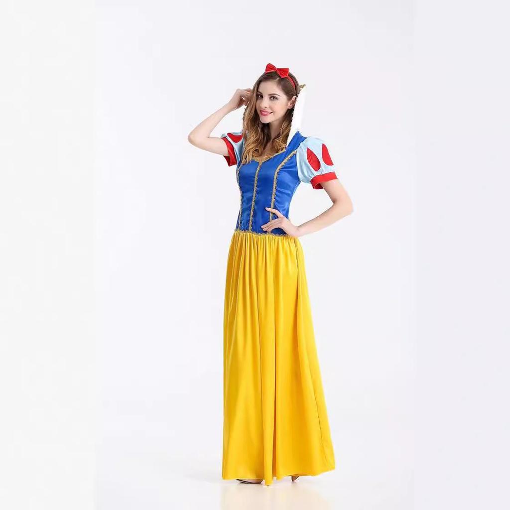 European & American Halloween Snow White Fairy Tale Cosplay Costume Dress