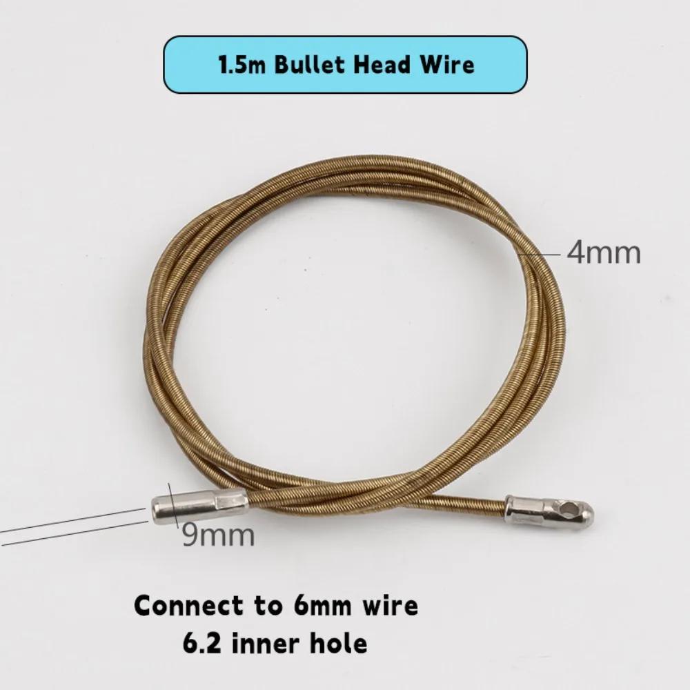 Carbon Steel Wire Puller Connector Head Connect To 6mm Wire Cable Puller Accessories Automatic Thread Guide Electrician Tools