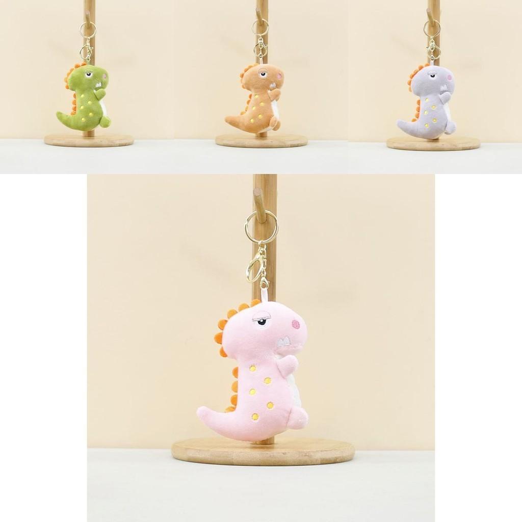 Bedårande plyschdinosaurie nyckelring leksak mjuk PP-bomull söt docka för barn presenter