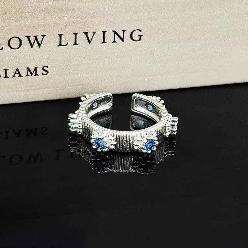 Starlight Cold Wind High-End Niche Design French Personalized Stacking Set Star Opening Ring