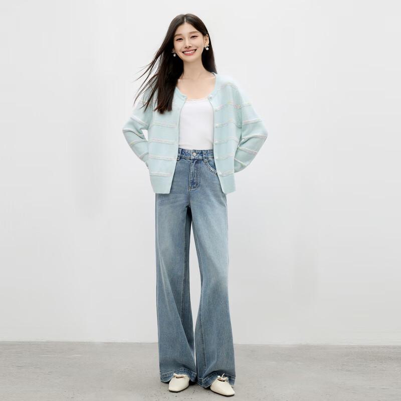 Qiusui Yiren Pearl Button Knit Sweater