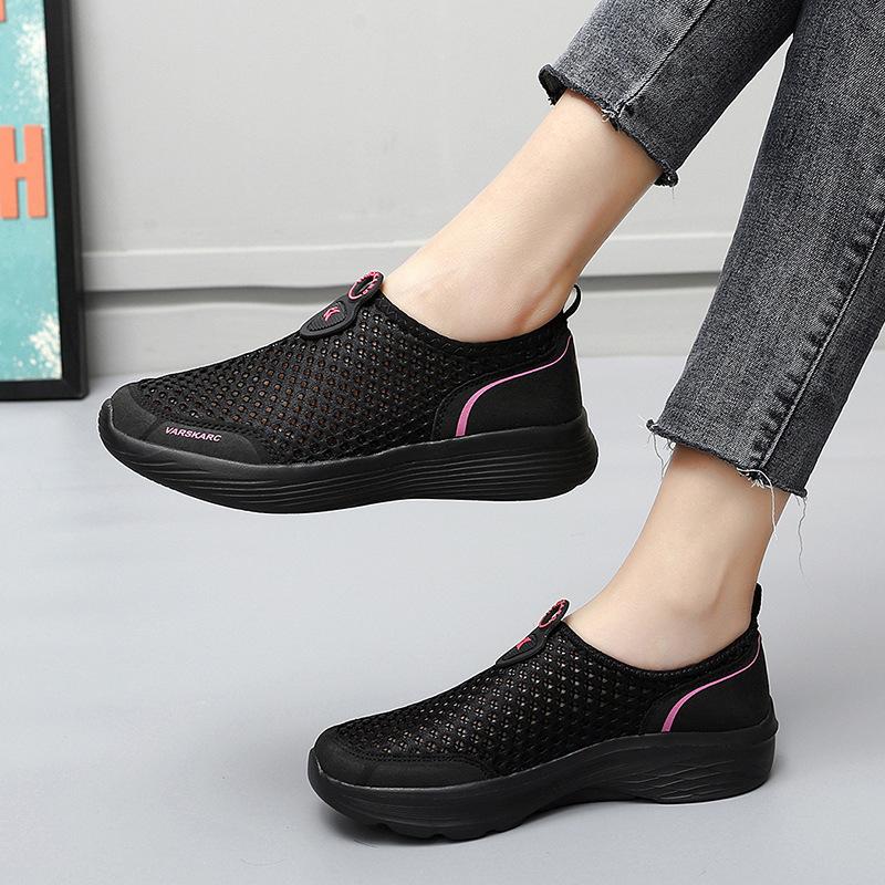 Fashion Breathable Mesh Shoes Women's 2025 New Trend Mesh Hollow Casual Women's Sports Outdoor Travel Shoes