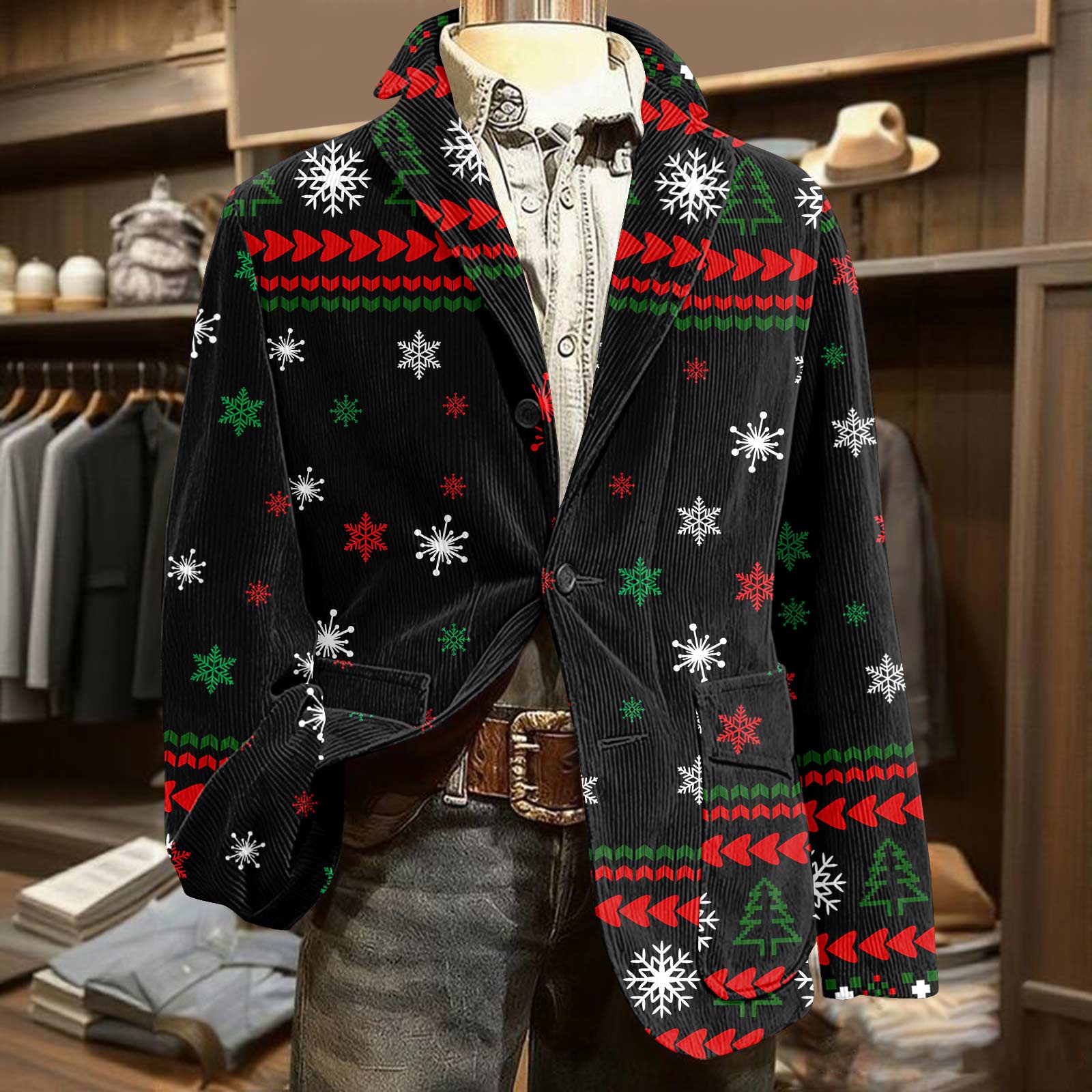 

Мужской вельветовый теплый пиджак-кардиган с принтом и карманами, мужской повседневный костюм L тёмно-синий