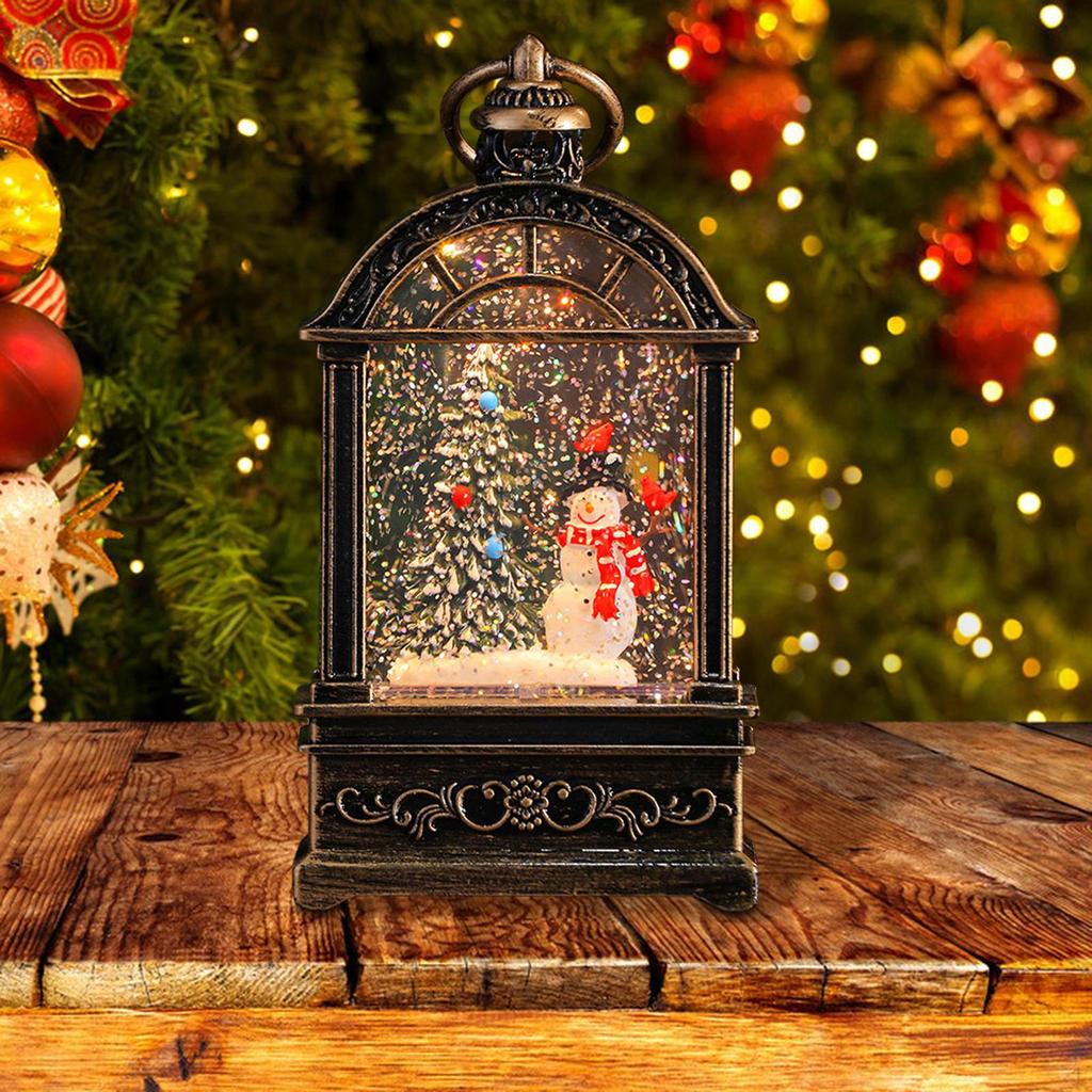 Christmas Lantern with Music, Snow Globe, Gift, Illuminated