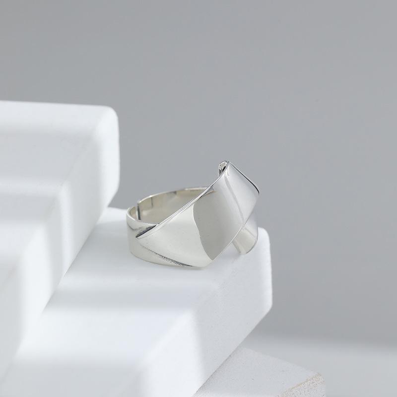 Korean Retro Geometric Open Adjustable Ring for Women - Trendy Fashion Statement