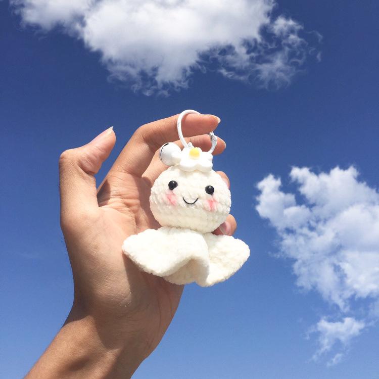 Handmade Teru Teru Bozu Yarn Bag Pendant - Creative, Cute, Fresh Style Keychain Decoration