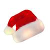 Hand-Sewn LED Plush Christmas Hat with Strap - Holiday Decoration for Adults & Children