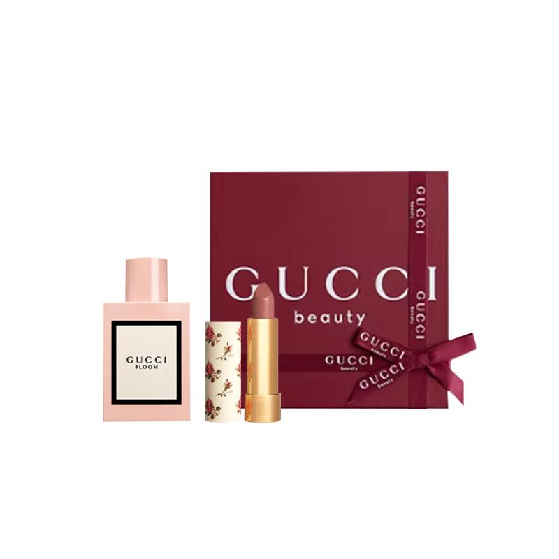 Gucci Huayue Women s Perfume Set EDP Floral Fragrance + Two-piece set: Huayue women s perfume 30ml + silk lip balm #132 3.5g коричневый