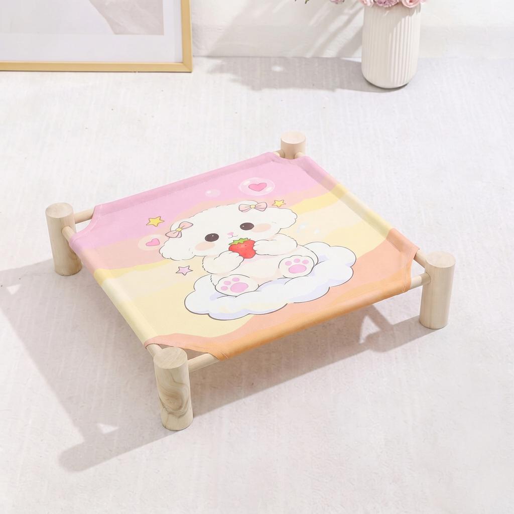 Removable and Washable Pet Camp Bed Kennel Small Dog Bed Universal in All Seasons Hanging Off The Ground Moisture-proof Cat Bed