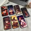 Megumin-n Anime KonoSubaS-S Phone Case Black Silicone Soft For Samsung Galaxy A73,A72,A71,A70,A53,A52,A51