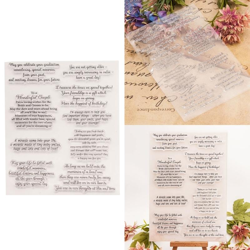 1Pc Clear Stamps 3D Scrapbooking Silicone Clear Stamp Seals Stamps Cards Making Photo Journal Album Decorations Stamps