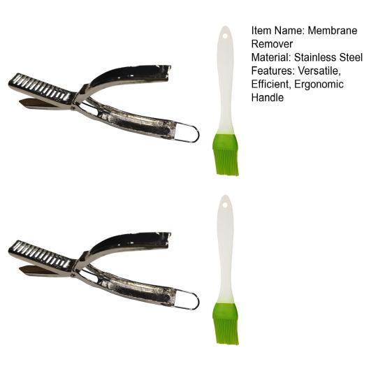 Rib Membrane Remover Stainless Steel Meat Trimmer Rib Membrane Stripping Tools Backyard Barbecue Accessory