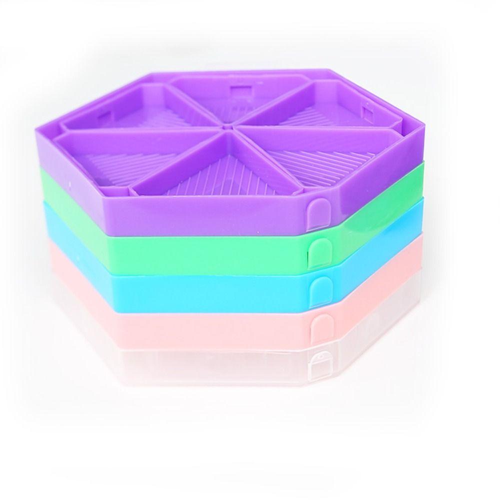 DIY Craft Hexagonal Diamond Painting Tray Embroidery Drill Storage Container Beads Sorting Storage Tray Beading Plates