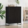 Shoe Cabinet with Storage Black Oak Effect 79 x 36 x 100 cm