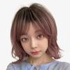 [AQUADOLL] Bob Midi Curly Full Wig, High Tone Ash Blonde Pink Brown, Free Size, D2-Z. Misty Pink Pudding wg345D2-Z