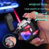 Transparent Mech Style Lighter with Large Capacity Gas Chamber and Light Feature