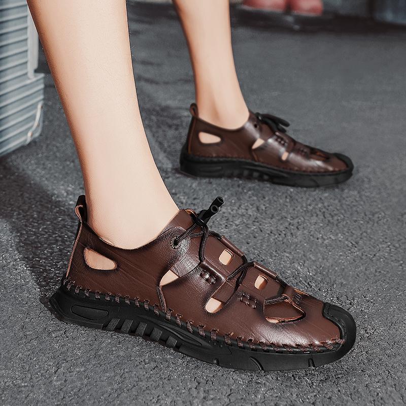 Fashion Genuine Leather Summer Shoes Retro and Trendy Men's Styles Daily Business Office Dress Up Party Quality New Shoes Breathable