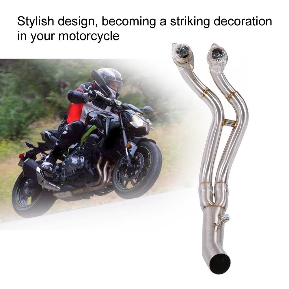 Motorcycle Full Exhaust System Vent Front Pipe Link for Yamaha MT 07 FZ 07 2014 2017(Straight)