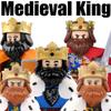 MOC Re Medievale Blocchi da Costruzione Esercito Castello Corvo Leone Rosso Aquila Nera Cavaliere Soldato Figure Spade Scudo Armi Mattoncini Giocattoli