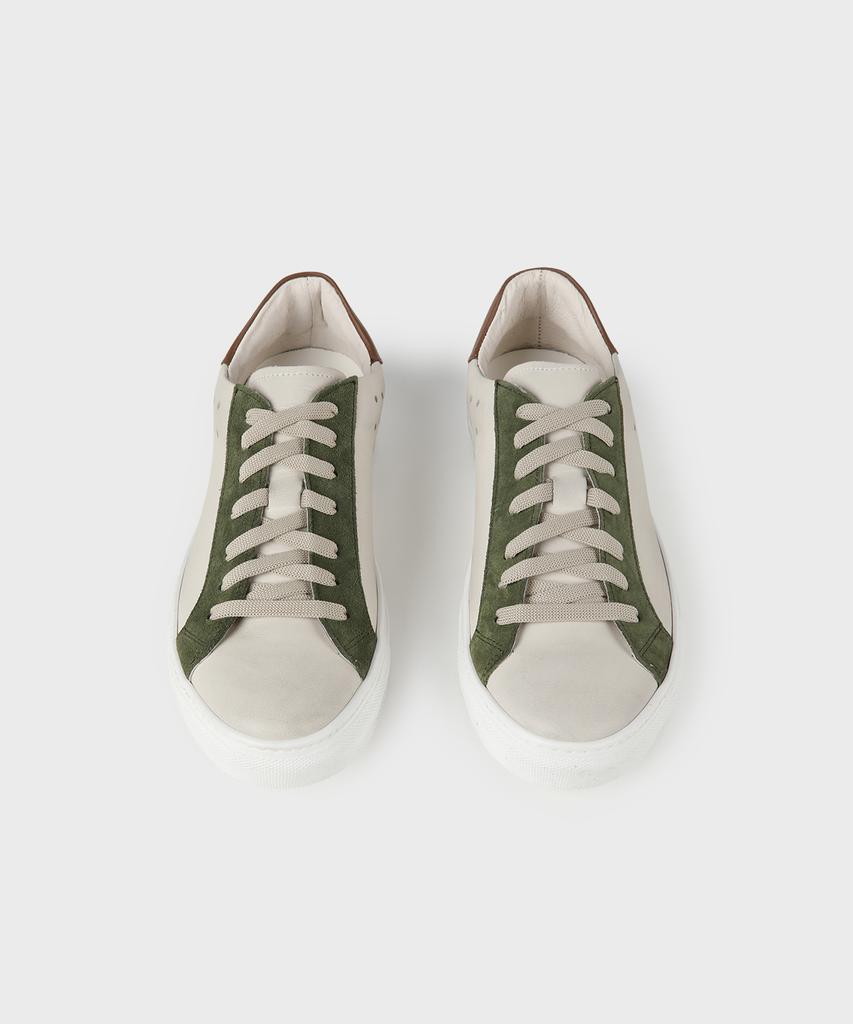 Panicale Khaki Napa Leather Vintage Sneakers