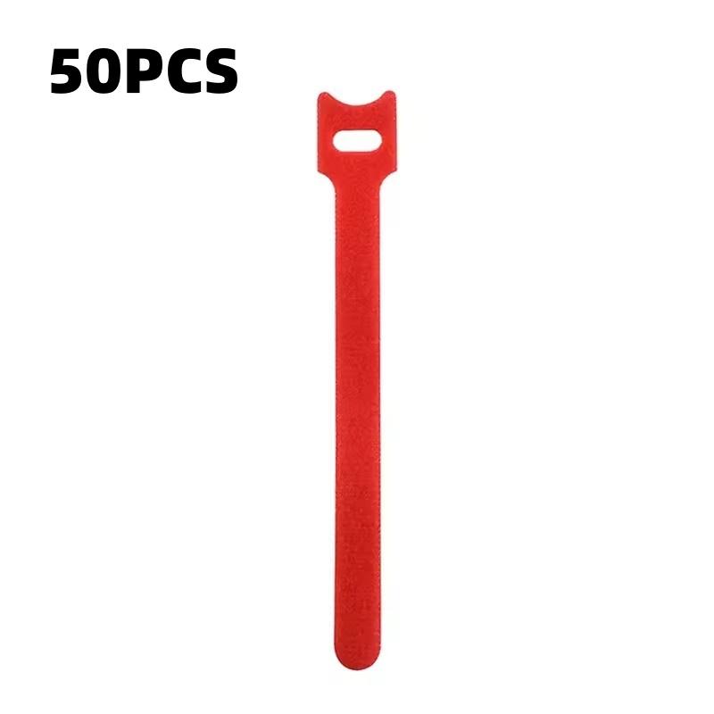 10/30/50pcs Releasable Cable Organizer Ties Mouse Earphones Wire Management Nylon Cable Ties Reusable Loop Hoop Tape Straps Tie