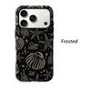 Elegant Ocean Black Gold Starfish Seashell Coral Graphic Art Film Aesthetic Protective Shockproof Bumper Phone Cover For iPhone 14 15 16 Pro Max Plus