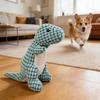 Haustierspielzeug Dinosaurierform Bissfest Plüsch Hundekauspielzeug mit eingebautem Geräuschgeber Weiches Interaktives Stressabbau-Spielzeug
