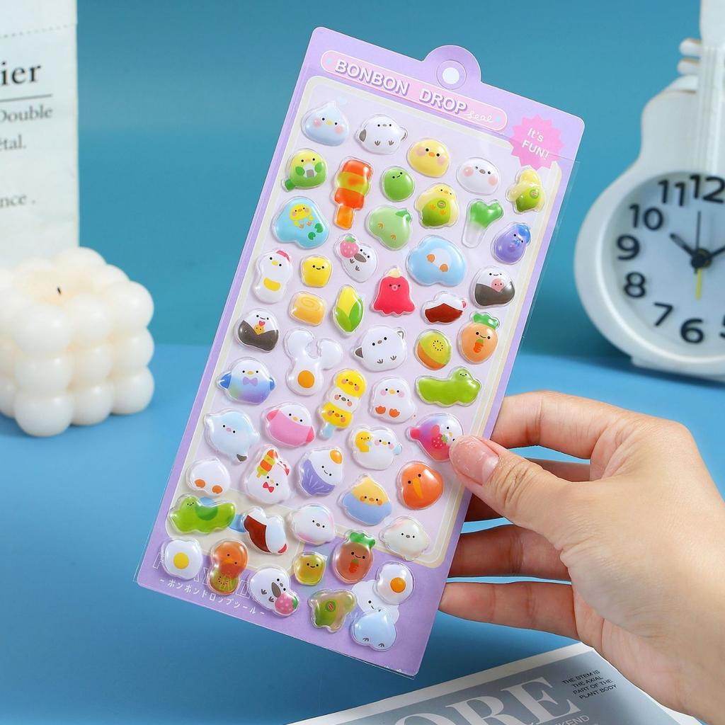 3D Cartoon Stickers Toy Relief Hollow Cute Decorative Diy Stickers For Phone Laptop Diary Notebook Kindergarten Awardfor Student