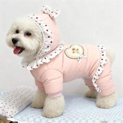 Puppy Clothes, Autumn and Winter Warm Four-legged Cotton Clothes, Foreign Gas Is Better Than Bear Teddy, Which Can Be Pulled Out Without Hair Loss.