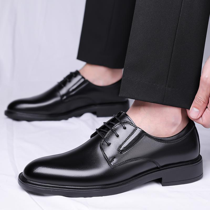 Fashion 2025 New Classic Leather Shoes Men Luxury Oxfords Business Formal Office Men Shoes Boos Dress Male Wedding Shoes Handmade Flats
