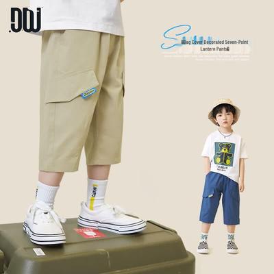 DuoDuoJia Boys' Summer Lightweight Cargo Capri Pants
