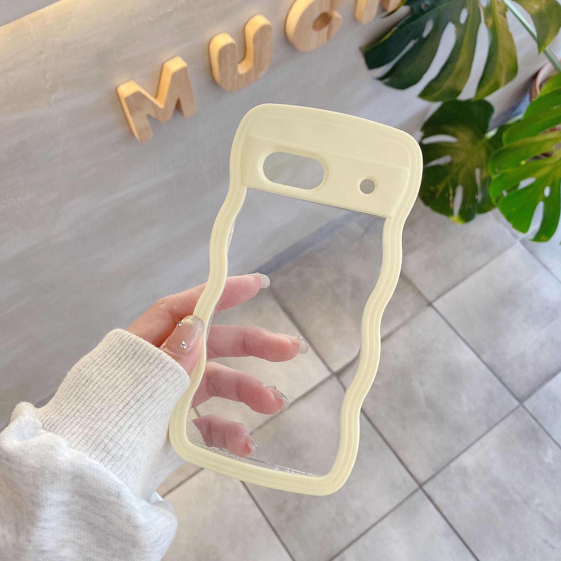 

Dual-Layer Transparent Phone Case for Google 7A/8A with Colored Edges, Drop-Proof Protection Google 7A
