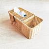 Waterproof Rattan Woven Tissue & Remote Storage Box for Living Room or Bathroom