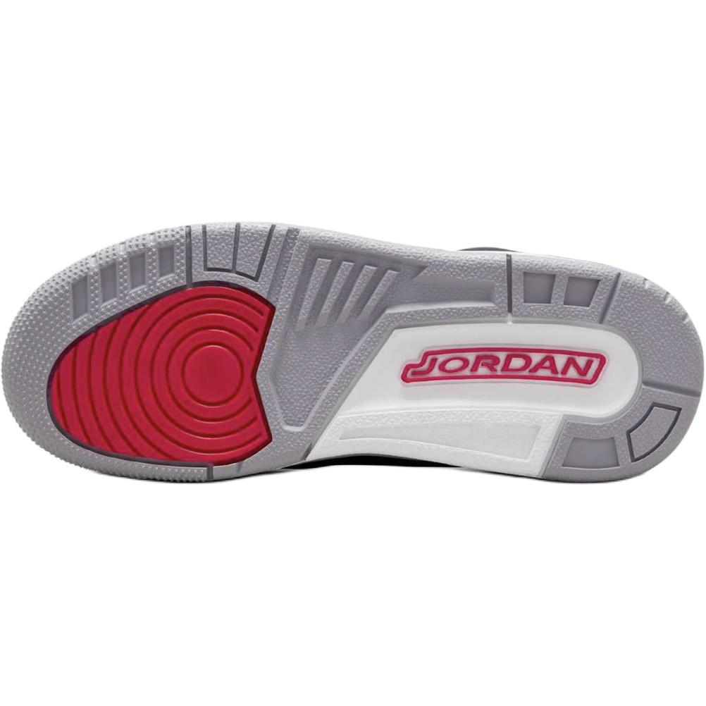 Novo Jordan Air Jordan 3 Amortecimento Anti-Impacto Cano Médio Sapatos de Basquetebol Infantil Preto Adolescentes DM0967-010