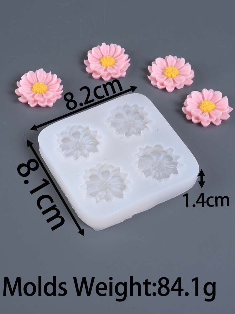 DIY 3D Daisy Flower Candle Silicone Mold Sunflower Handmade Soap Gypsum Ornament Molds Resin Clay Craft Casting Home Decor Gift