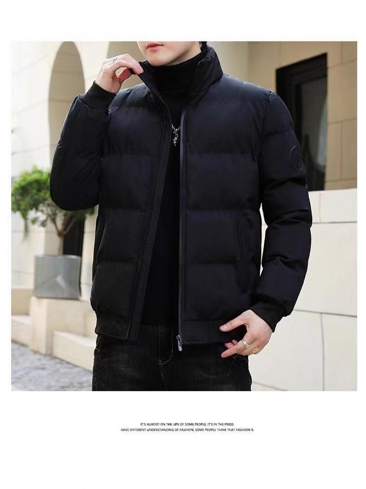 2025 Men's Stand Collar Lightweight Winter Cotton Jacket Thickened Outerwear