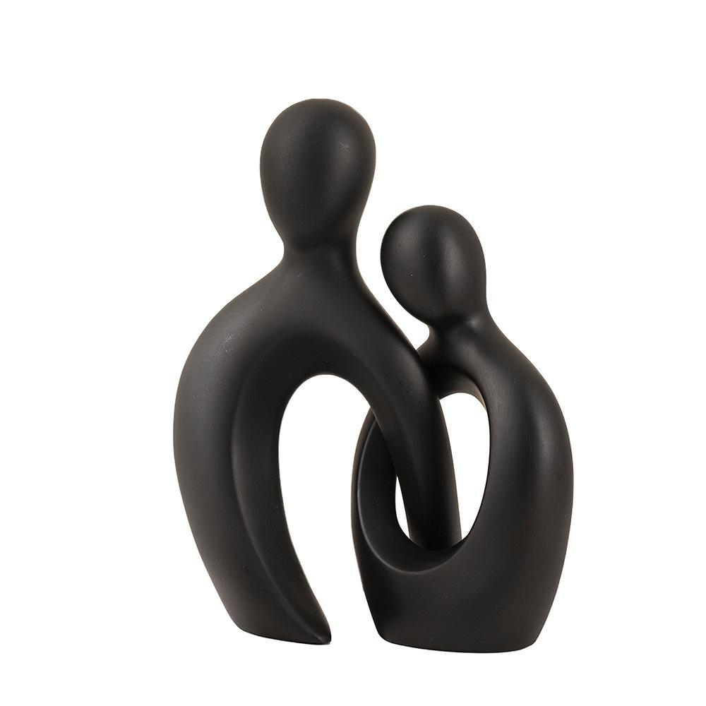 Modern Couple Desktop Ornaments Abstract Handmade Bedroom Entrance Hug Sculpture Figure Nordic Home