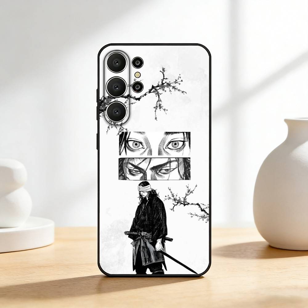 Classic V-Vagabond S-Samurai Phone Case For Samsung S26,S25,S24,S21,S22,S23,S30,Ultra,S20,FE,Lite,10,9,Black Cover Samsung S20fe