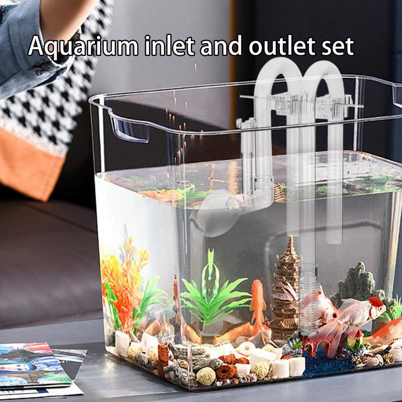 Aquarium Filter Inlet And Outlet Aquarium Water Pipe Fittings Fish Tank Strainer Device External Filtering Replacement