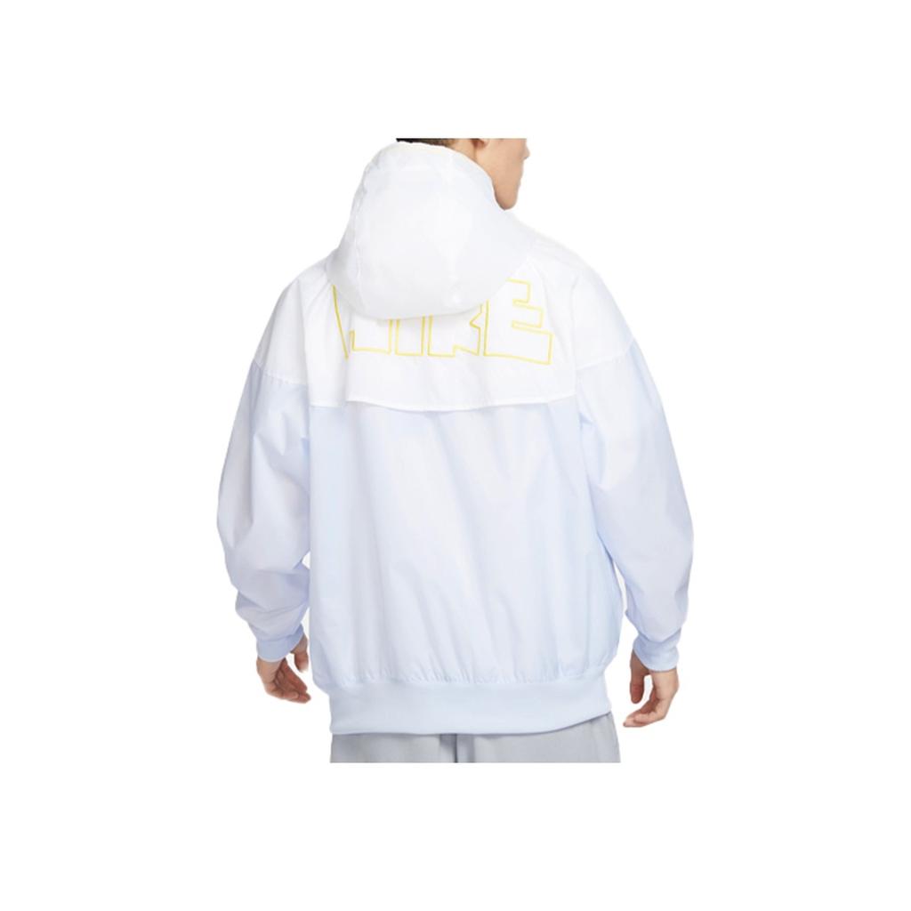 Nike Embroidered Split-Color Letter Logo Sport Hooded Jacket Men Outerwear Football-Grey DX0695-085