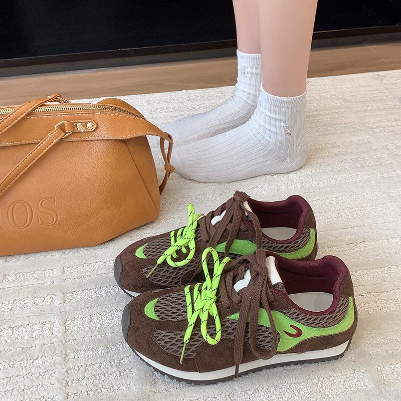 2025 autumn new Korean version of versatile platform German training shoes women's Forrest Gump shoes lightweight outdoor leisure sports running shoes