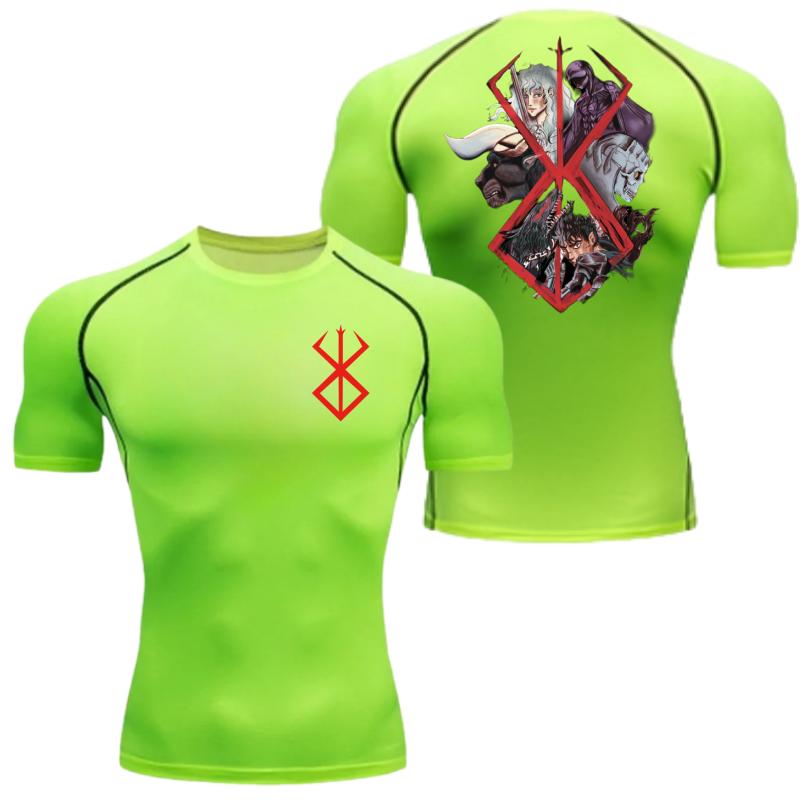Guts Griffith Graphic Compression Shirts Men Gym Workout Running Tshirt Summer Athletic Quick Tees Tops Short Sleeve Rash Guard