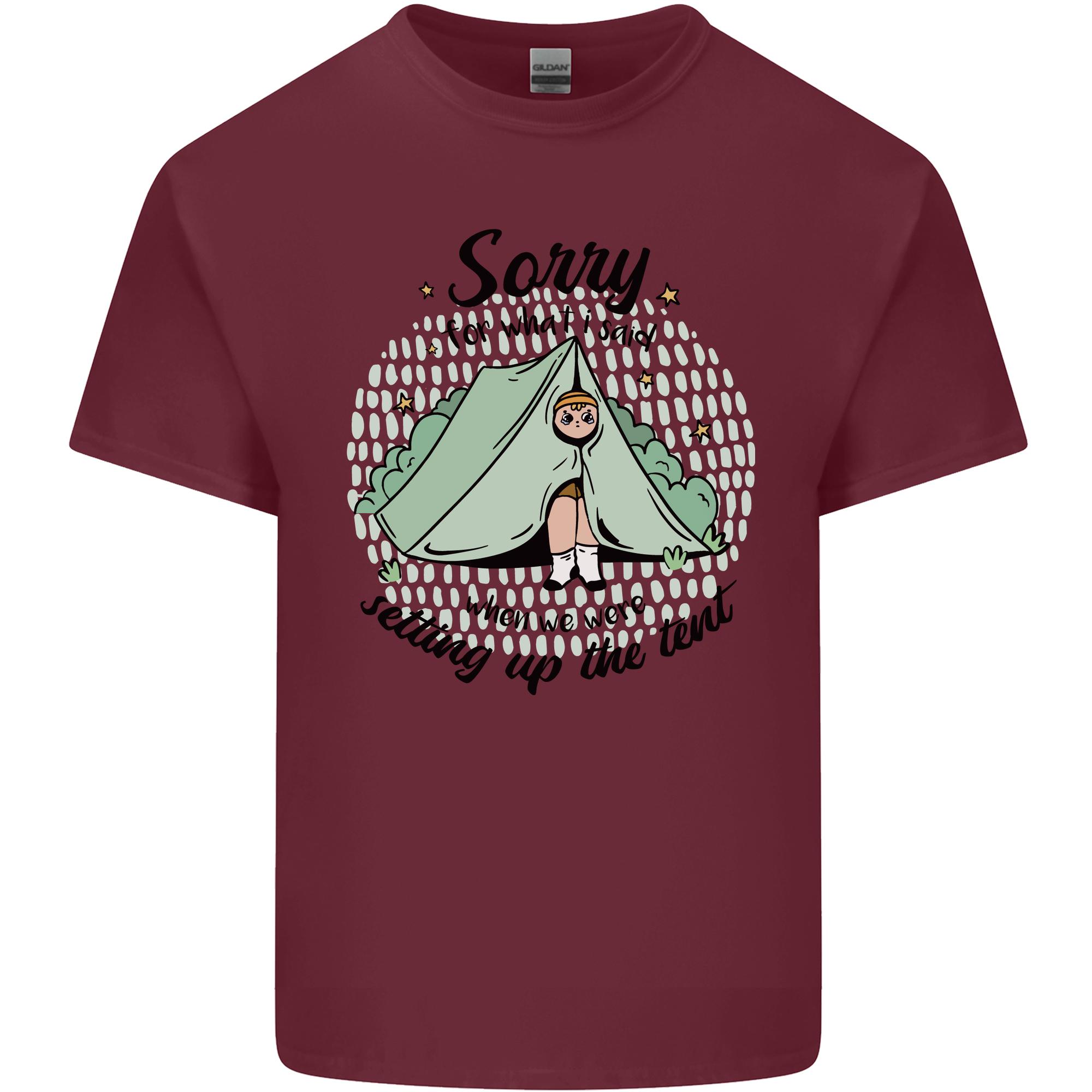 Funny Camping Tent Sorry for What I Said Unisexs Light Cotton TShirt S