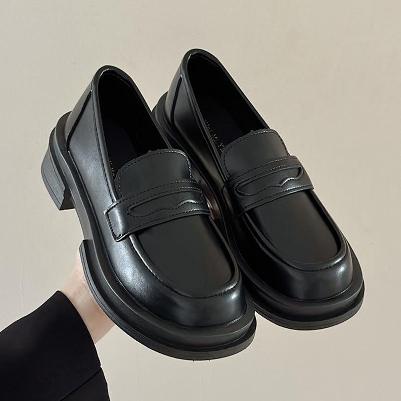 Platform Children's Small Leather Shoes Spring New One-pedal Soft-soled Mary Jane Single Shoes