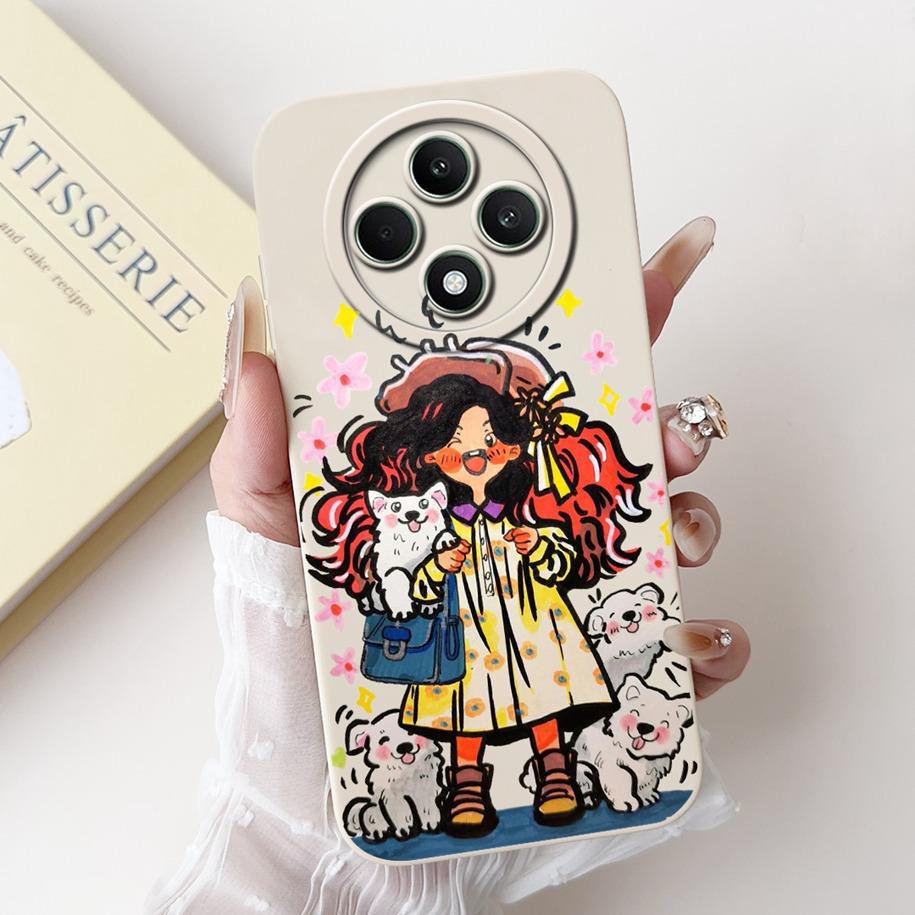 For OPPO Reno 12F 5G Case CPH2637 Lovely Panda Rabbit Liquid Silicone Durable Back Cover For OPPO Reno12F Reno12 FS F27 5G Coque